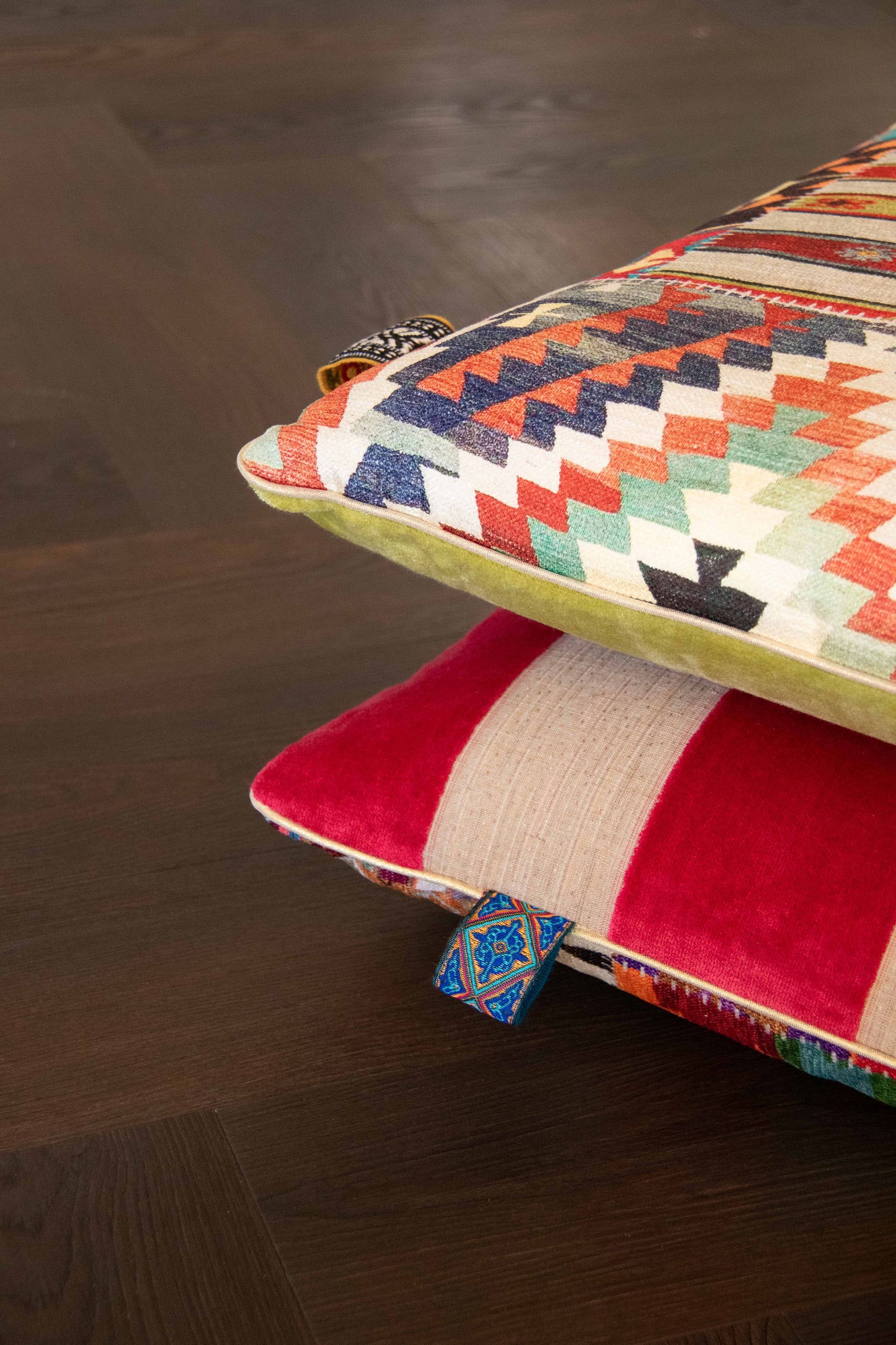 Vloerkussen Big Pink & Patch 70x70