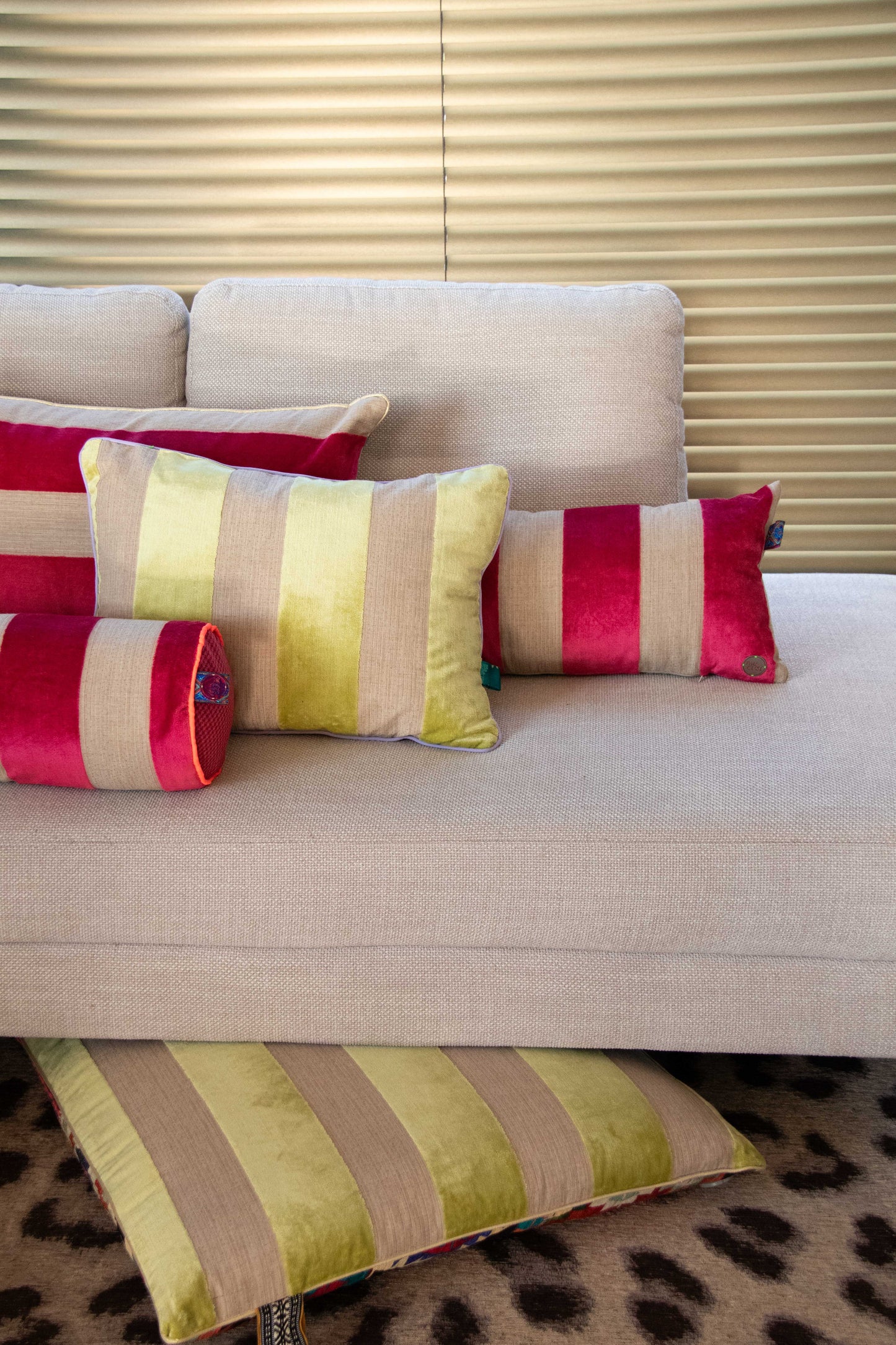 Vloerkussen Big Pink & Patch 70x70