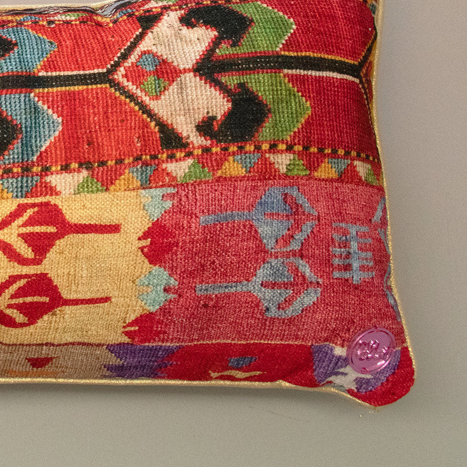 Sierkussen Patch'n beauty - Gold 60x30