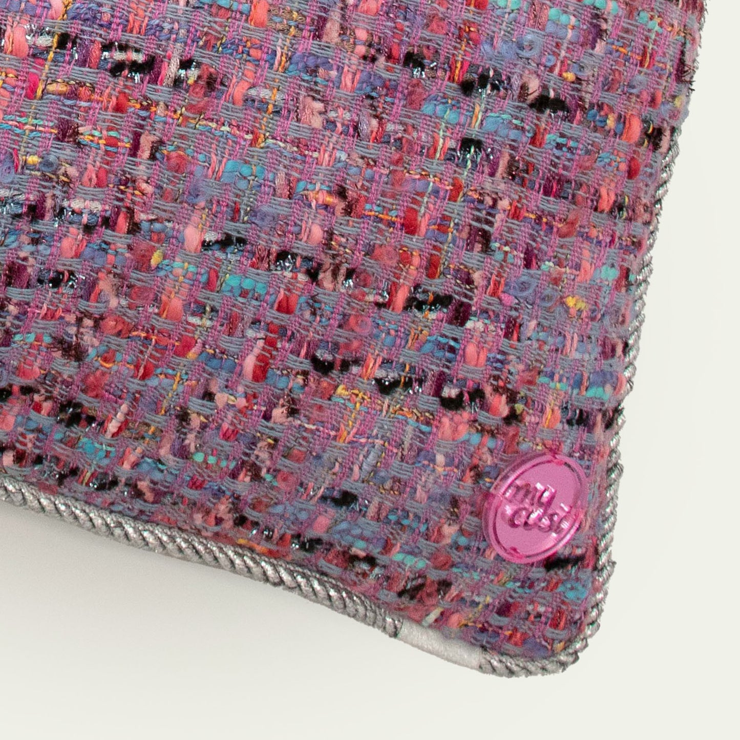 Luxe sierkussen Purple Bouclé 50x30