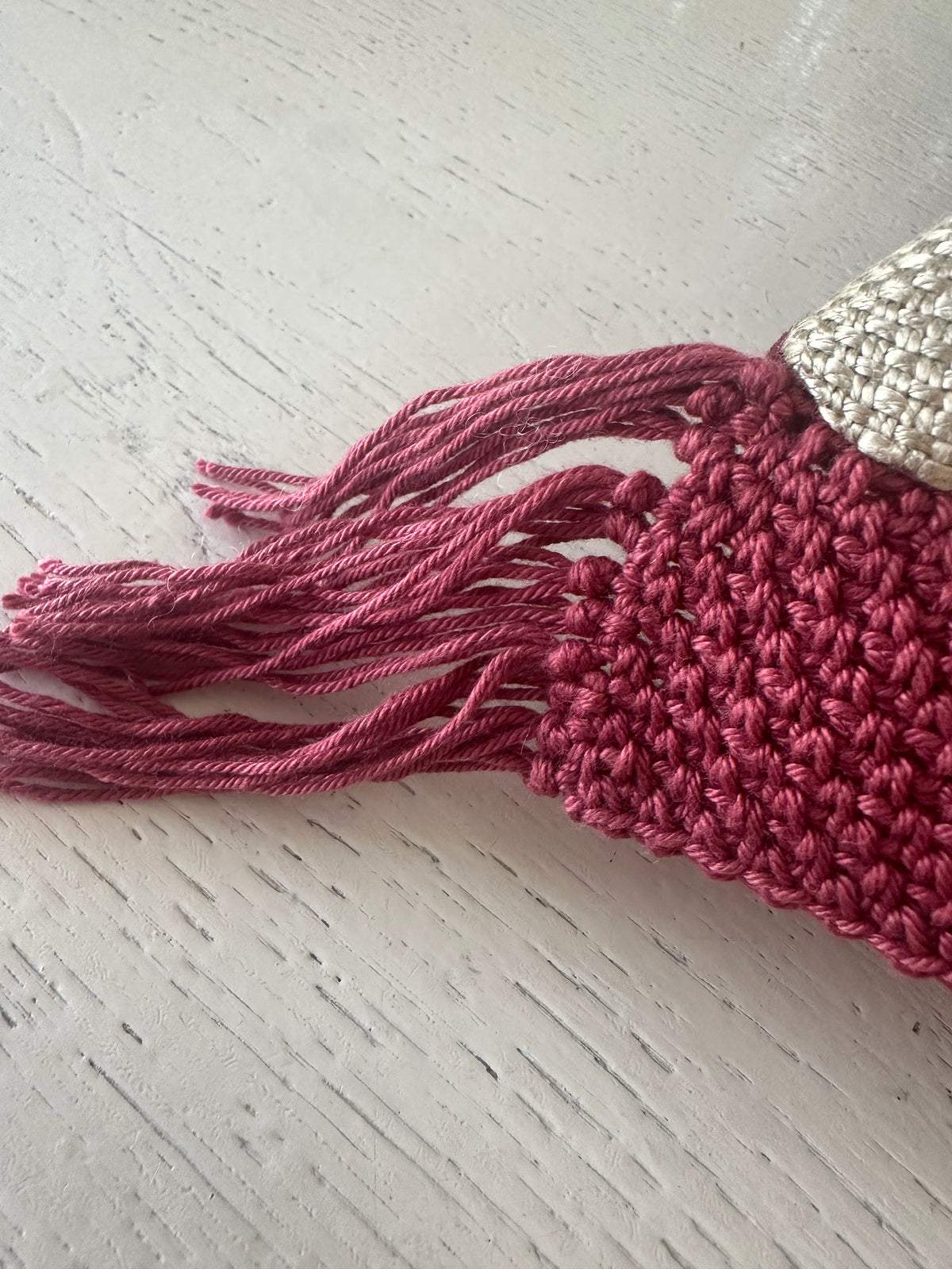 Burgundy Fringe 50x30
