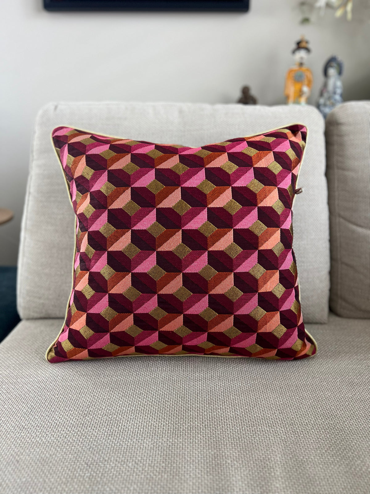 Sierkussen Paola pink 50x50
