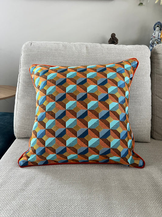 Sierkussen George Double Blue 50x50