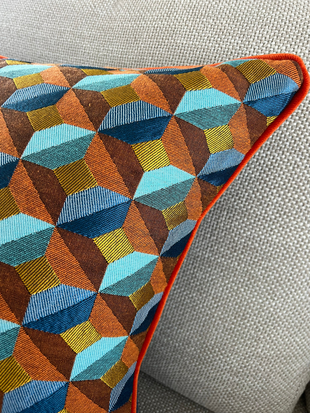 Sierkussen George Double Blue 50x50