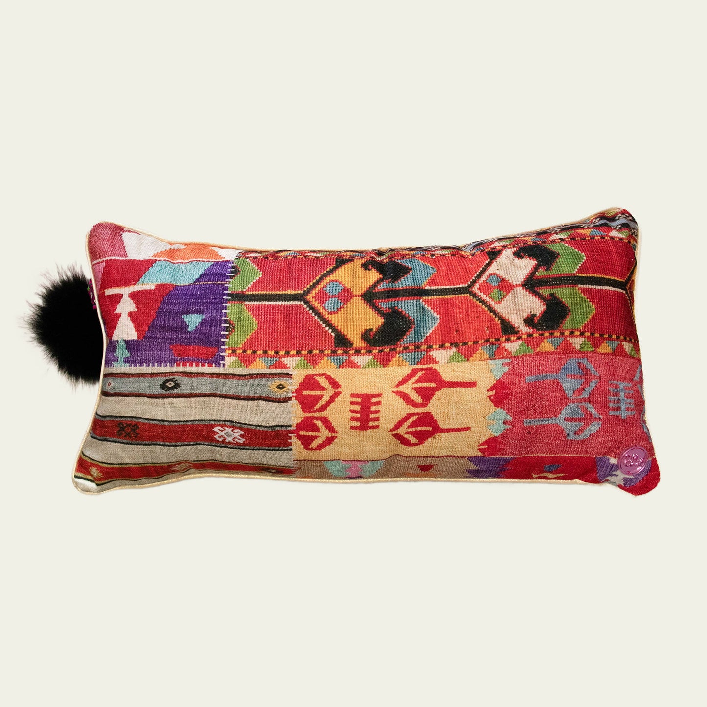 Sierkussen Patch'n beauty - Gold 60x30
